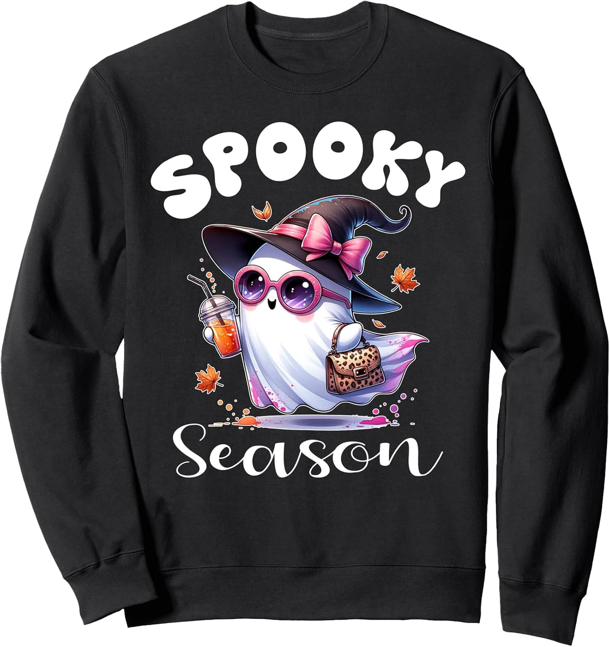 Spooky Season Halloween Ghost Pumpkin Spice Coffee Funny Sweatshirt