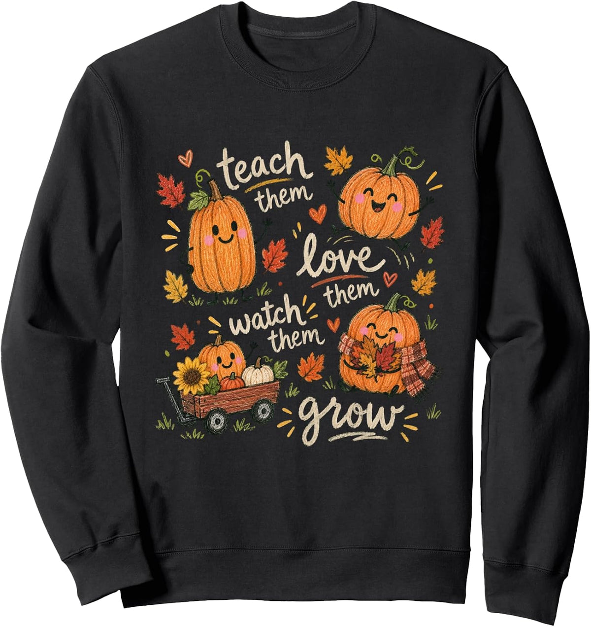 Fall Teacher Cute Pumpkin Autumn Classroom Teacher Humor Sweatshirt