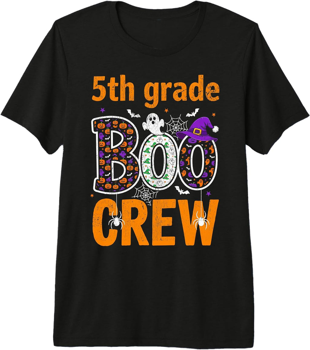 Halloween 5th Grade Boo Crew Outfit for Spooky Season Premium Tri-Blend T-Shirt