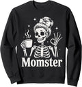Mama Halloween Shirts Momster Skeleton Mom Sweatshirt