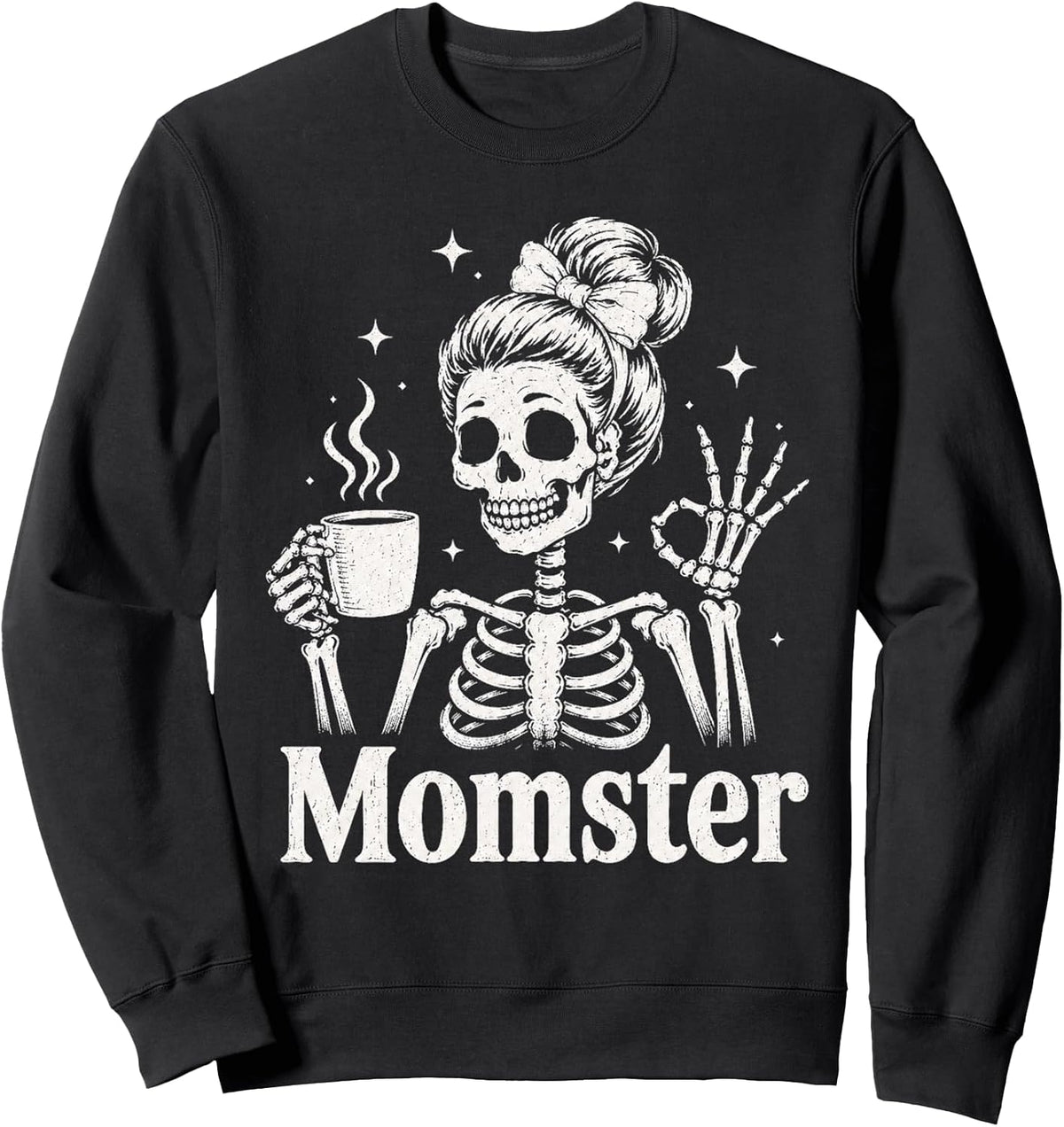 Mama Halloween Shirts Momster Skeleton Mom Sweatshirt