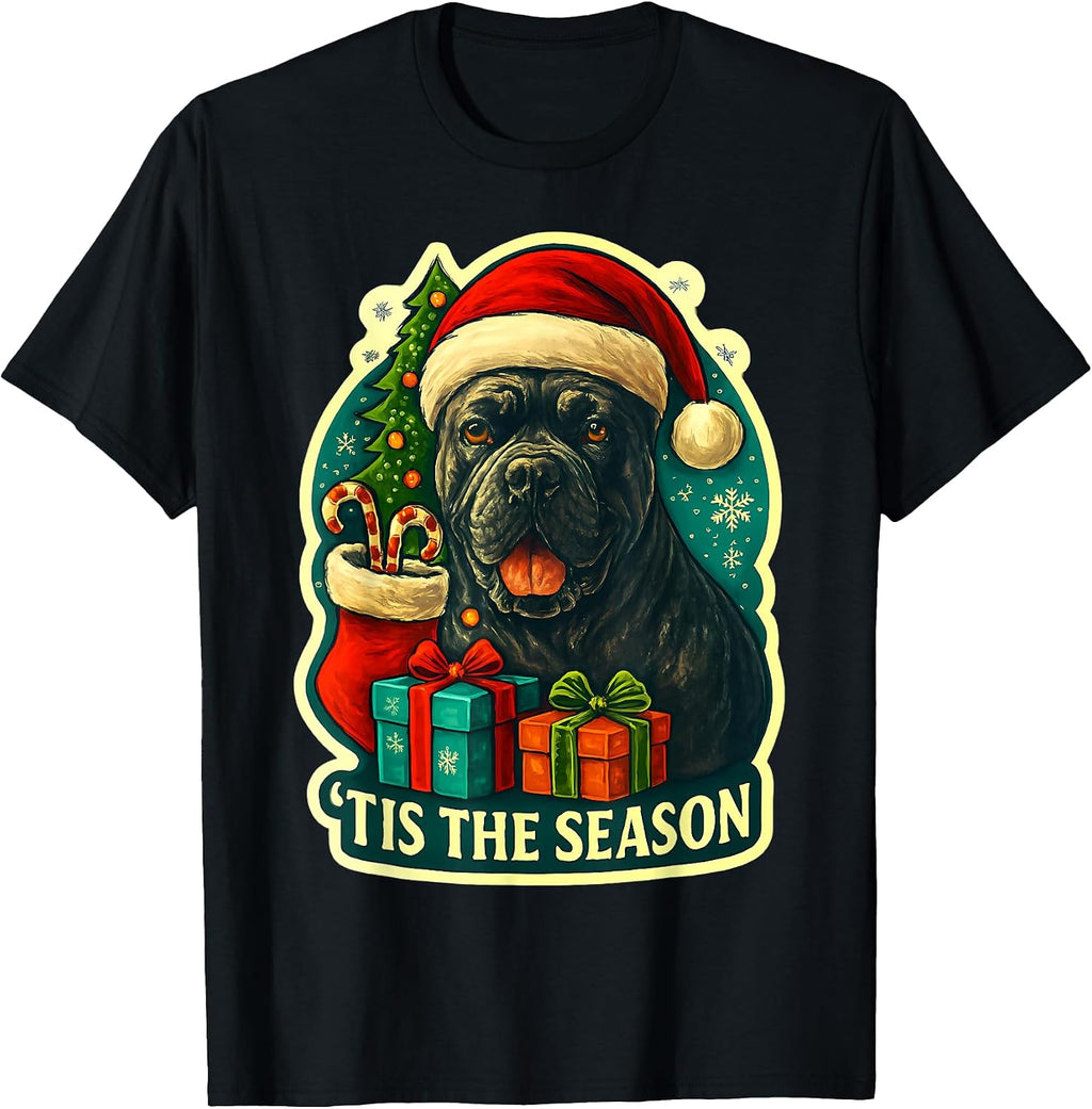 Tis The Season Cane Corso Dog Christmas Tree Mom Dad Owner T-Shirt
