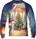 Merry Christmas American Shorthair Santa Hat Xmas Tree Winter Holiday All Over Print 3D Sweatshirt Unisex Merch Cat Lover Kitten Owner Gifts - 013