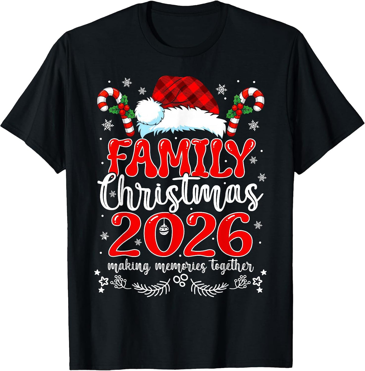 Matching Family Christmas 2026 Pajama Xmas Squad Funny T-Shirt