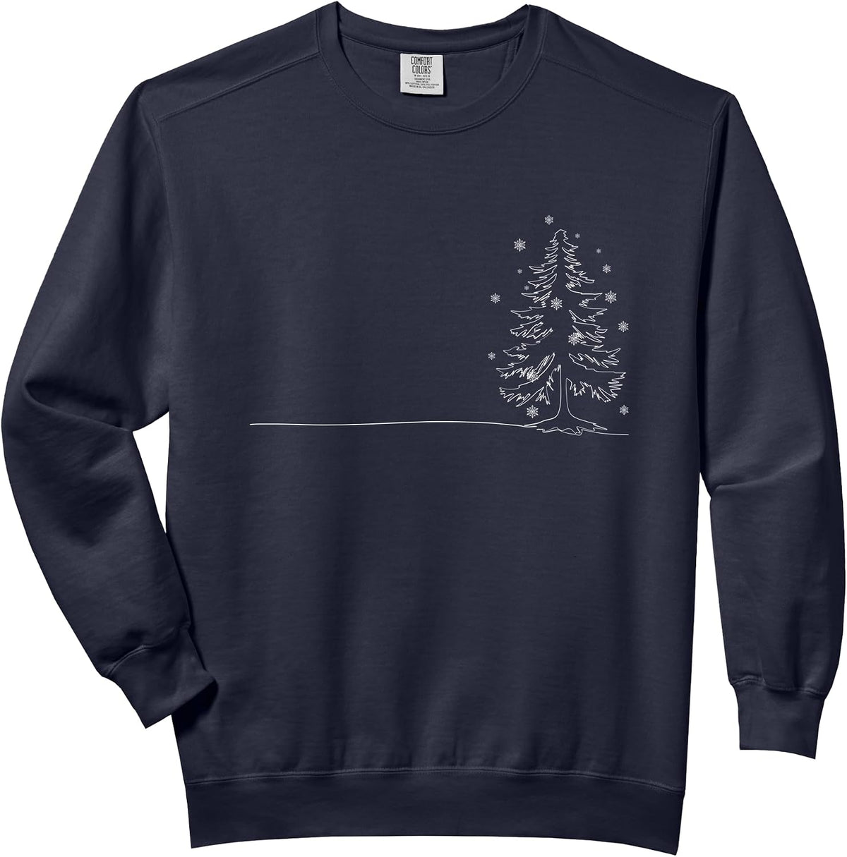 Christmas Tree Merry Christmas Retro Comfort Colors Adult Sweatshirt