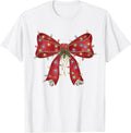 Christmas Coquette Bow Xmas Lights for Women Girls Bow T-Shirt