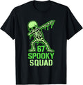 67 Meme Halloween Skeleton 6 7 Brainrot Six Seven Kids Boys T-Shirt