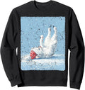 Vintage Style Pop Art Christmas Design With A Cat On It Sweatshirt