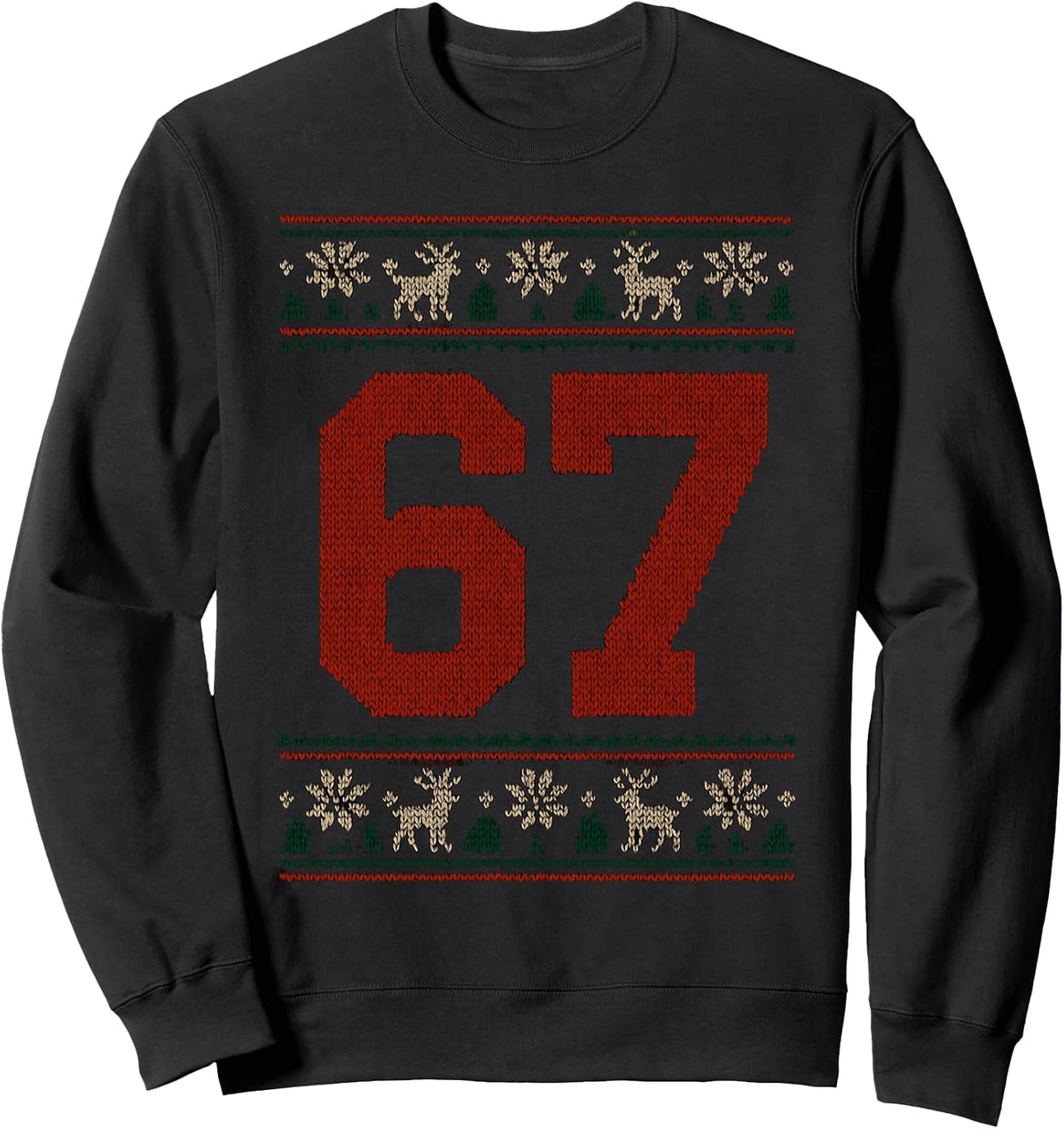 67 Christmas Ugly Sweater 6 7 Meme Six Seven Gen Alpha Slang Sweatshirt