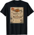 Halloween Trout Skeleton Fish Funny Ghost Mummy Fishing T-Shirt