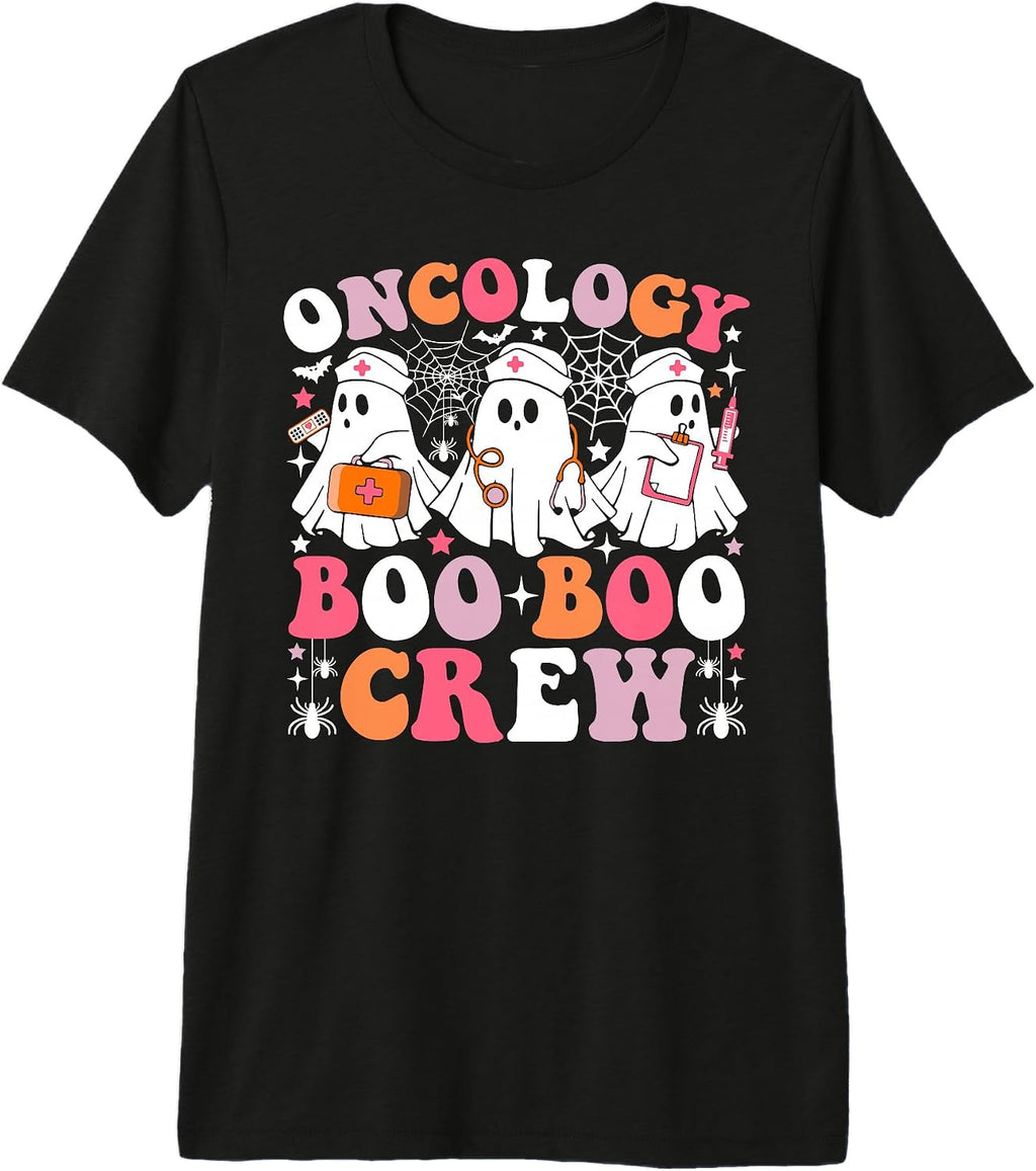 Oncology Boo Boo Crew Nurse Ghost Halloween Costume Premium Tri-Blend T-Shirt