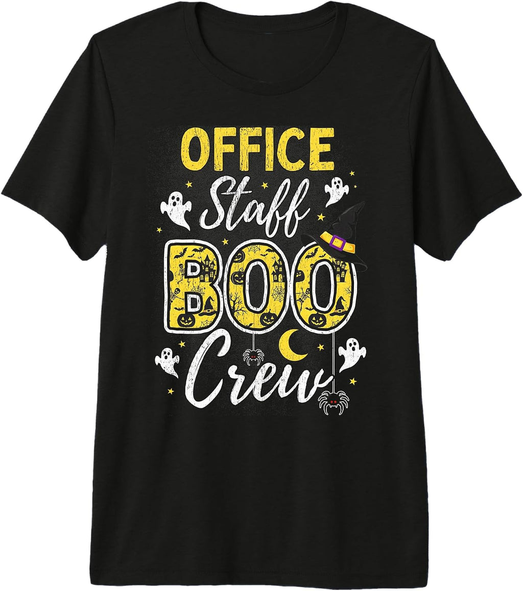 Halloween Office Staff Boo Crew Outfit for Spooky Season Premium Tri-Blend T-Shirt