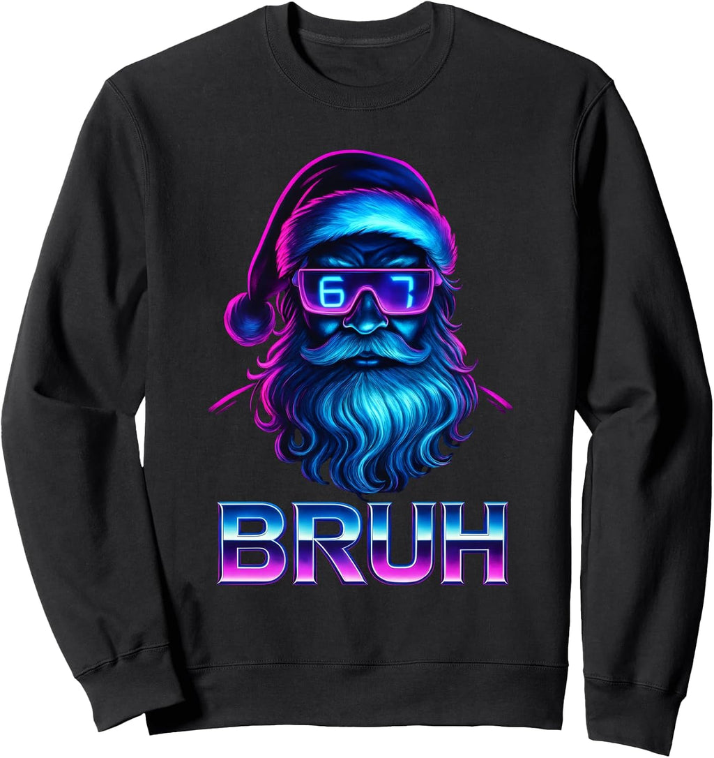 67 Meme Christmas Santa Bruh Brainrot 6 7 Six Seven Teen Boy Sweatshirt