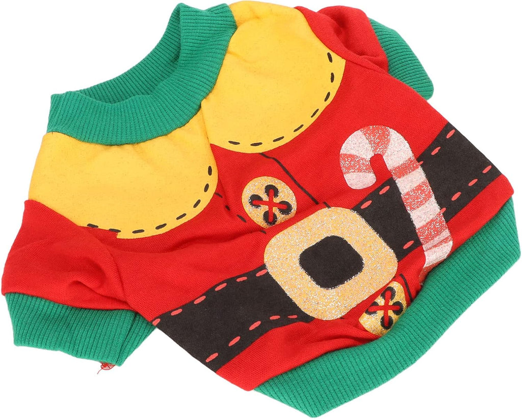 Dog Christmas Shirt Cute Stylish Soft Winter Clothes for Dogs Cats Perfect for Christmas Parties 100% Polyester (M)