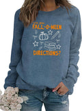 Halloween Teacher Sweatshirt Women Are You Fall O Ween Directions Shirt