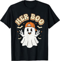 Her Boo & His Boo Funny Halloween Ghost Couple Matching T-Shirt