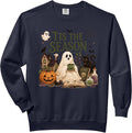 Spooky Autumn Tis The Season Ghost Scene Comfort Colors Adult Sweatshirt
