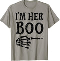 Im Her Boo Im His Ghoul Halloween Couple Matching Women Men T-Shirt