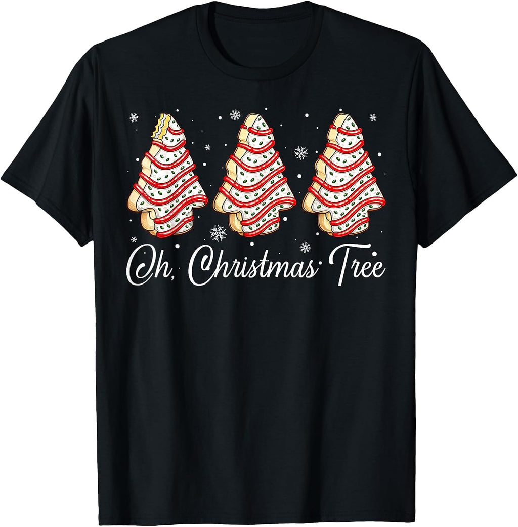 Christmas Tree Cake Cookie Baking Girls Women Kids Ugly Xmas T-Shirt