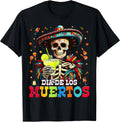 Day The Dead Mens Sugar Skull Skeleton Dia De Los Muertos T-Shirt