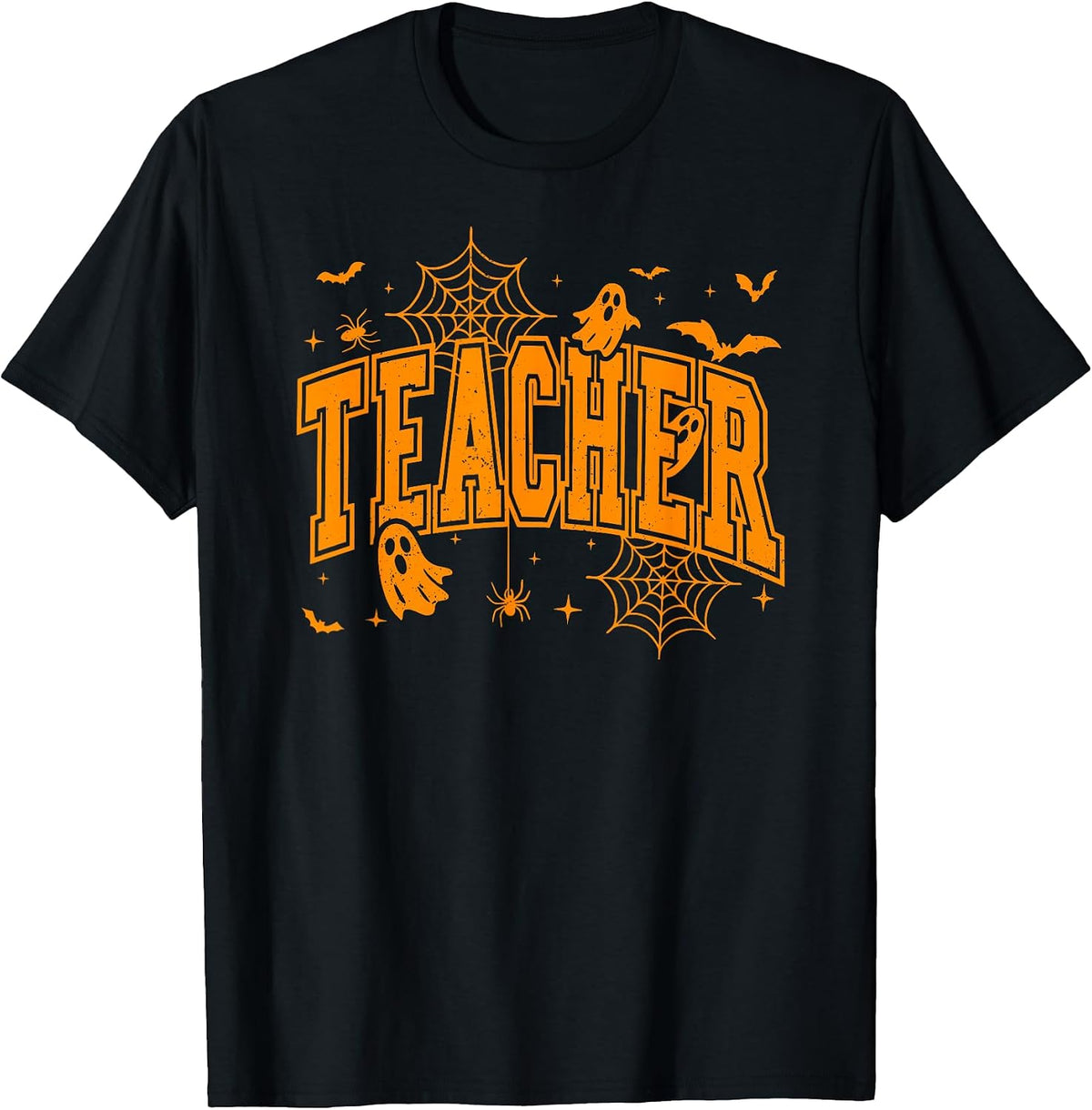 Halloween Teacher Ghosts Spooky Men Women T-Shirt