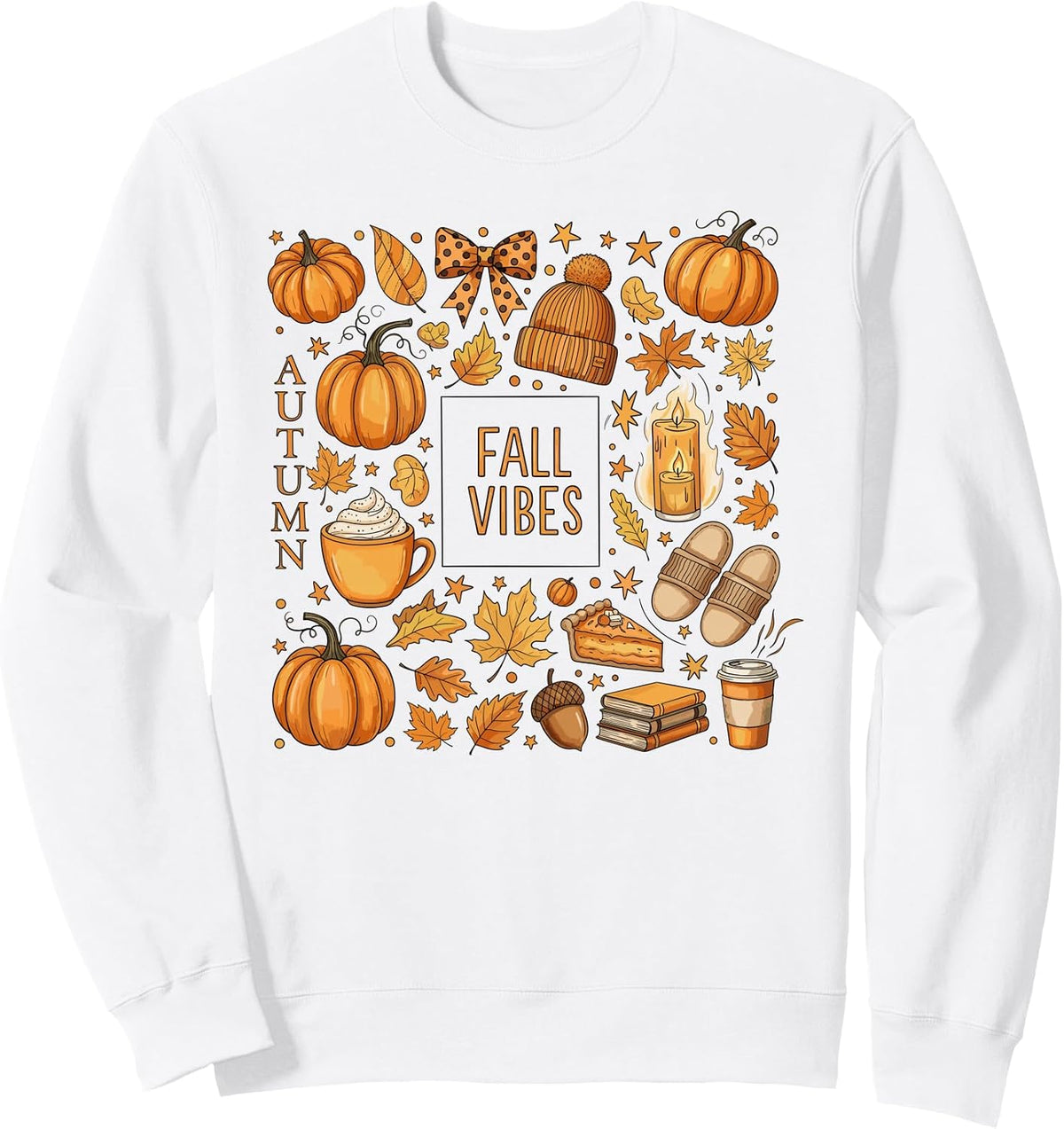 Fall Vibes Autumn Pumpkin Spice Cozy Coffee Sweatshirt