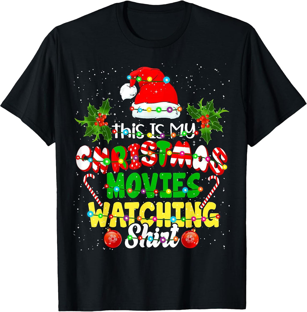 Merry X-mas Lights Santa Christmas Movies Lover