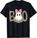 Preppy Leopard Ghost Boo Halloween T-Shirt