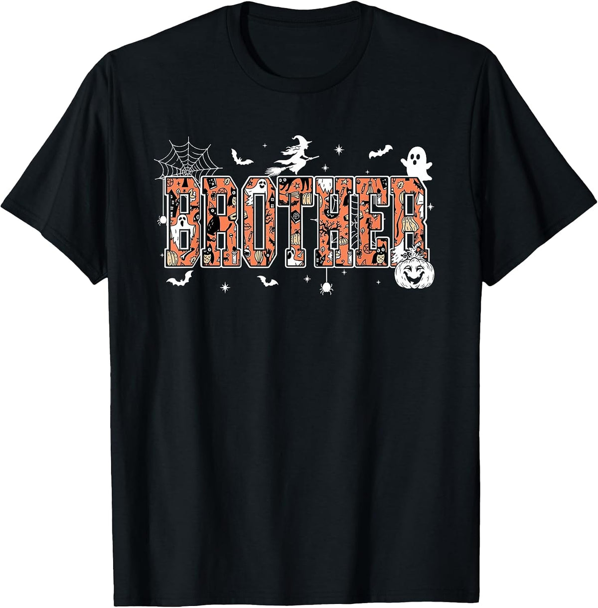 Brother Halloween Pumpkin Family Matching T-Shirt