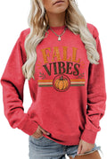 Fall Vibes Sweatshirt for Women Autumn Cozy Season Shirts Pumpkin Sweater