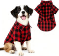 Dog Christmas Outfit Buffalo Plaid Dog Christmas Shirt Boy Dogs Flannel Shirt Xmas Outfits Red Christma Puppy Clothes Costume for Small Medium Large Dogs XL
