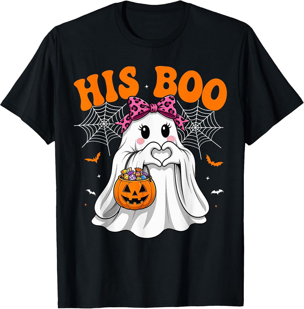 I'm Her Boo Matching Couples I'm His Boo Halloween Couple T-Shirt