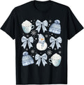Christmas Snowflake Winter Christmas Coquette Bow Christmas T-Shirt