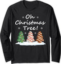 Christmas Funny Cake Tree Baking Pajamas Gifts Long Sleeve T-Shirt