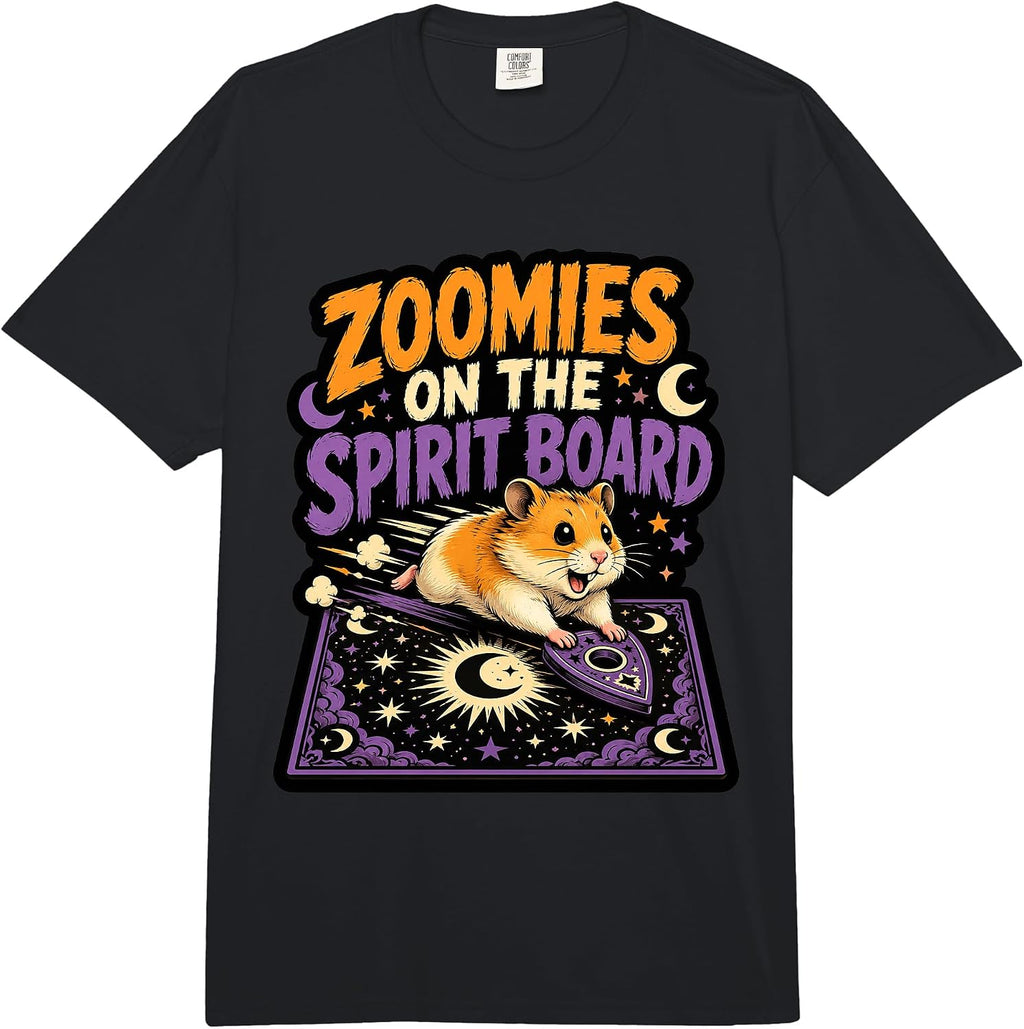Hamster Zoomies on Spirit Board Funny Mystical Psychic Pet Comfort Colors Adult Heavyweight T-Shirt