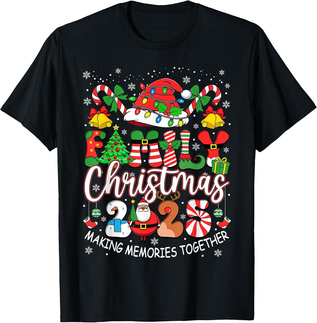 Family Christmas 2025 Matching Outfit Xmas Squad Santa Group T-Shirt
