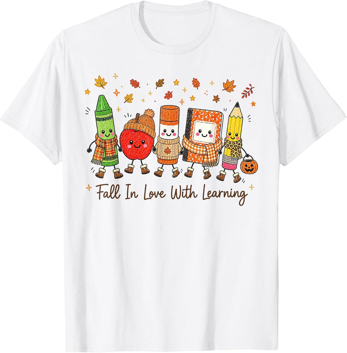 Fall in Love with Learning Teacher Classroom Women Kids T-Shirt