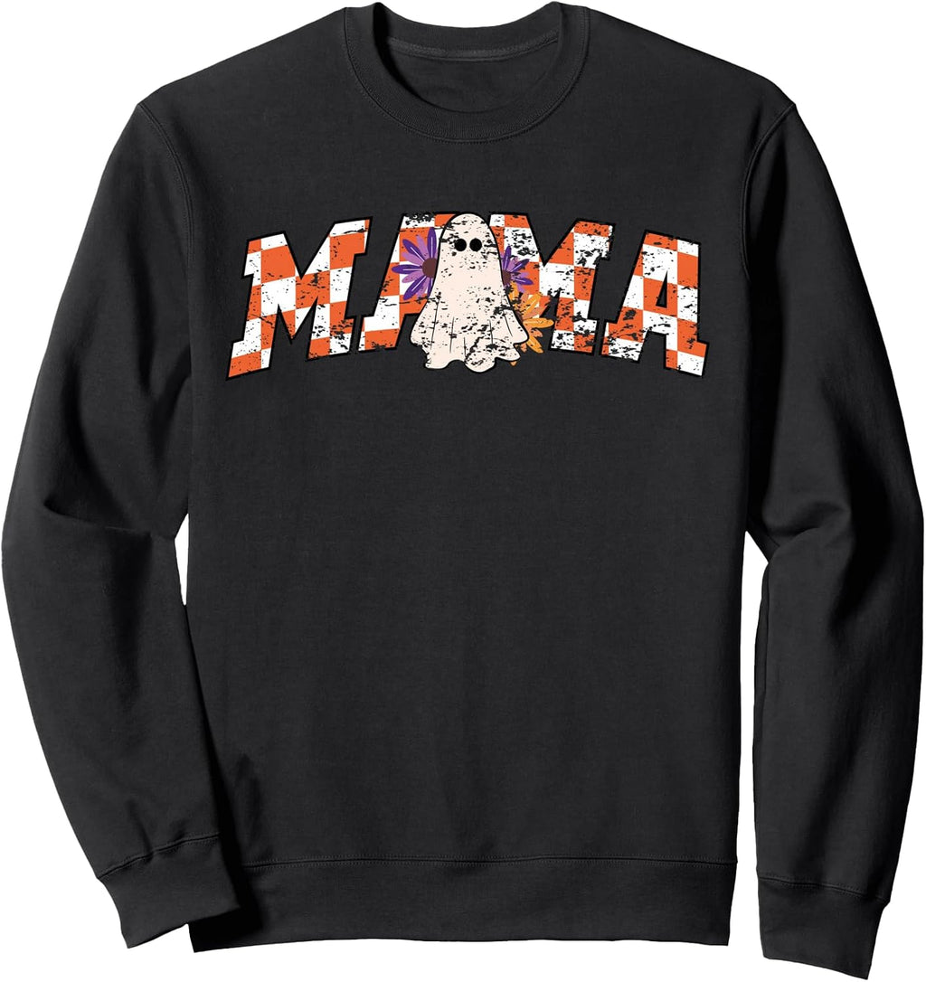 Halloween Mama Spooky Cute Ghost Halloween Mom life Sweatshirt