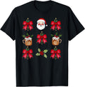 Coquette Bow Christmas Santa Cute T-Shirt