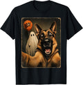 German Shepherd Halloween Ghost Selfie Boo Dog Meme Graphic T-Shirt