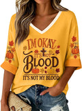 Womens Pumpkin Shirt 2026 Ghost Graphic 3/4 Sleeve Skeleton Skull Printed Pumpkin Printed Funny Oversized Plus Size