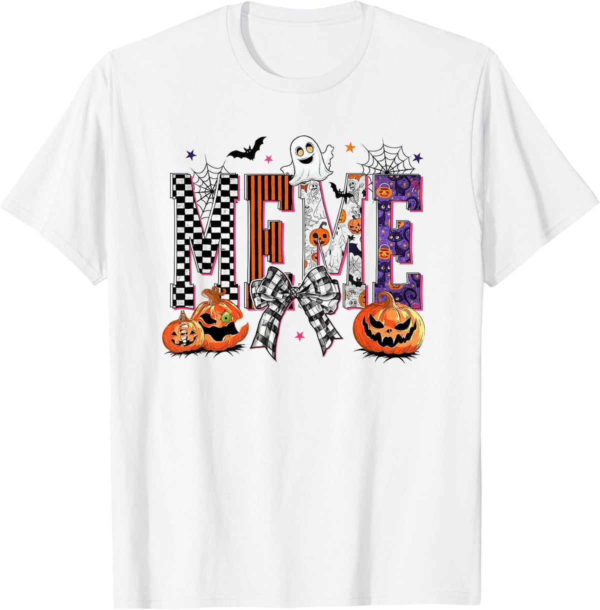 Meme Pumpkin Fall Halloween Family Matching T-Shirt