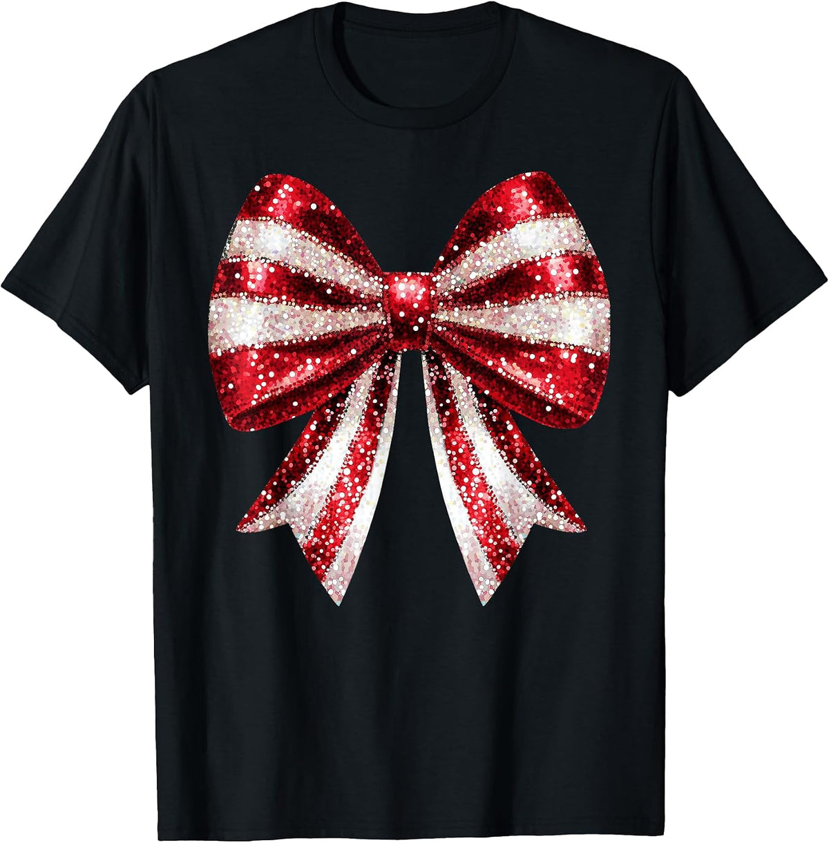 Coquette Bow Candy Cane Merry Christmas Pajamas