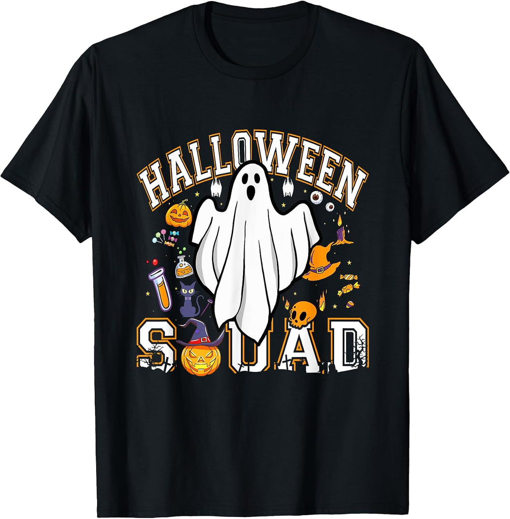 Halloween Squad Shirt Boo Ghost Spooky Season Funny T-Shirt
