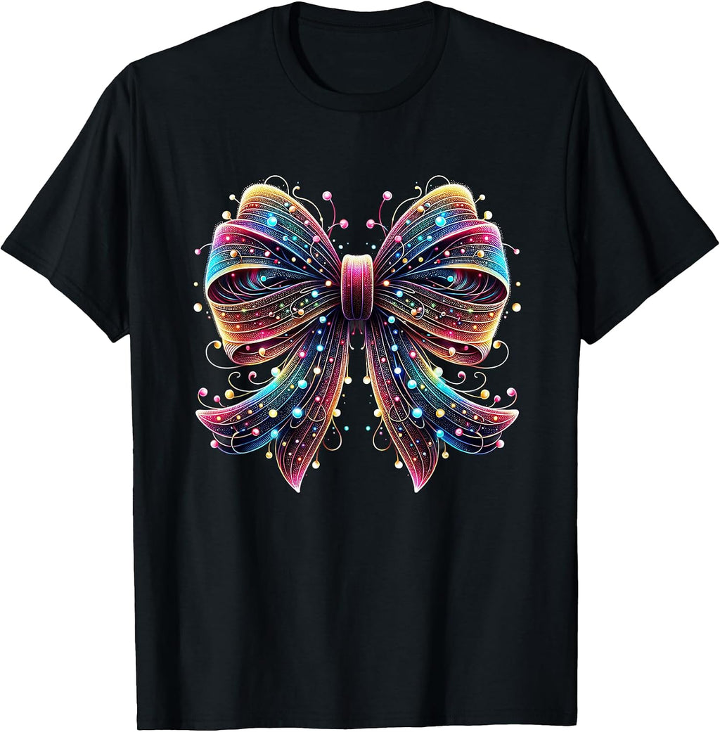 Retro Christmas Coquette Bow Xmas Womens Girls