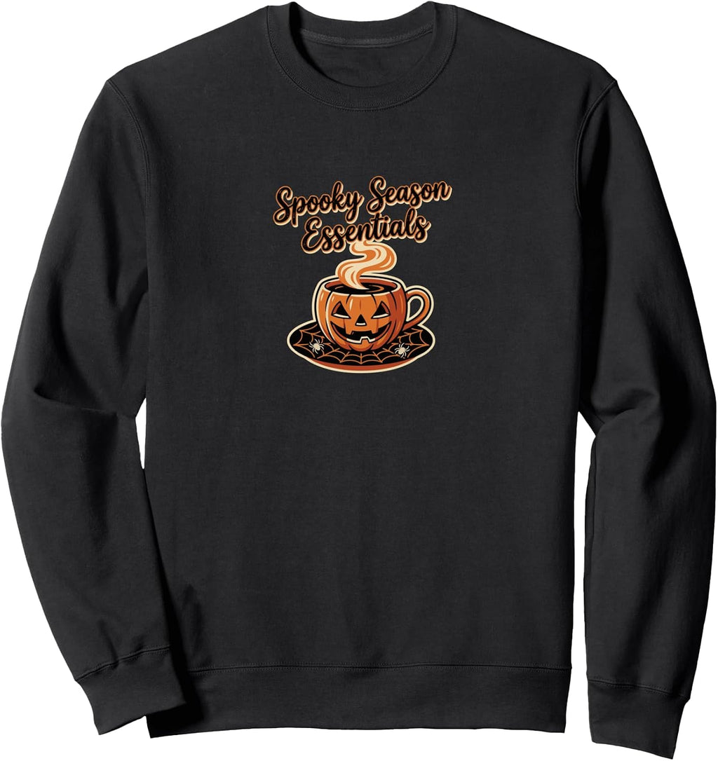 Spooky Season Coffee Jack o Lantern Fall Essentials Sweatshirt