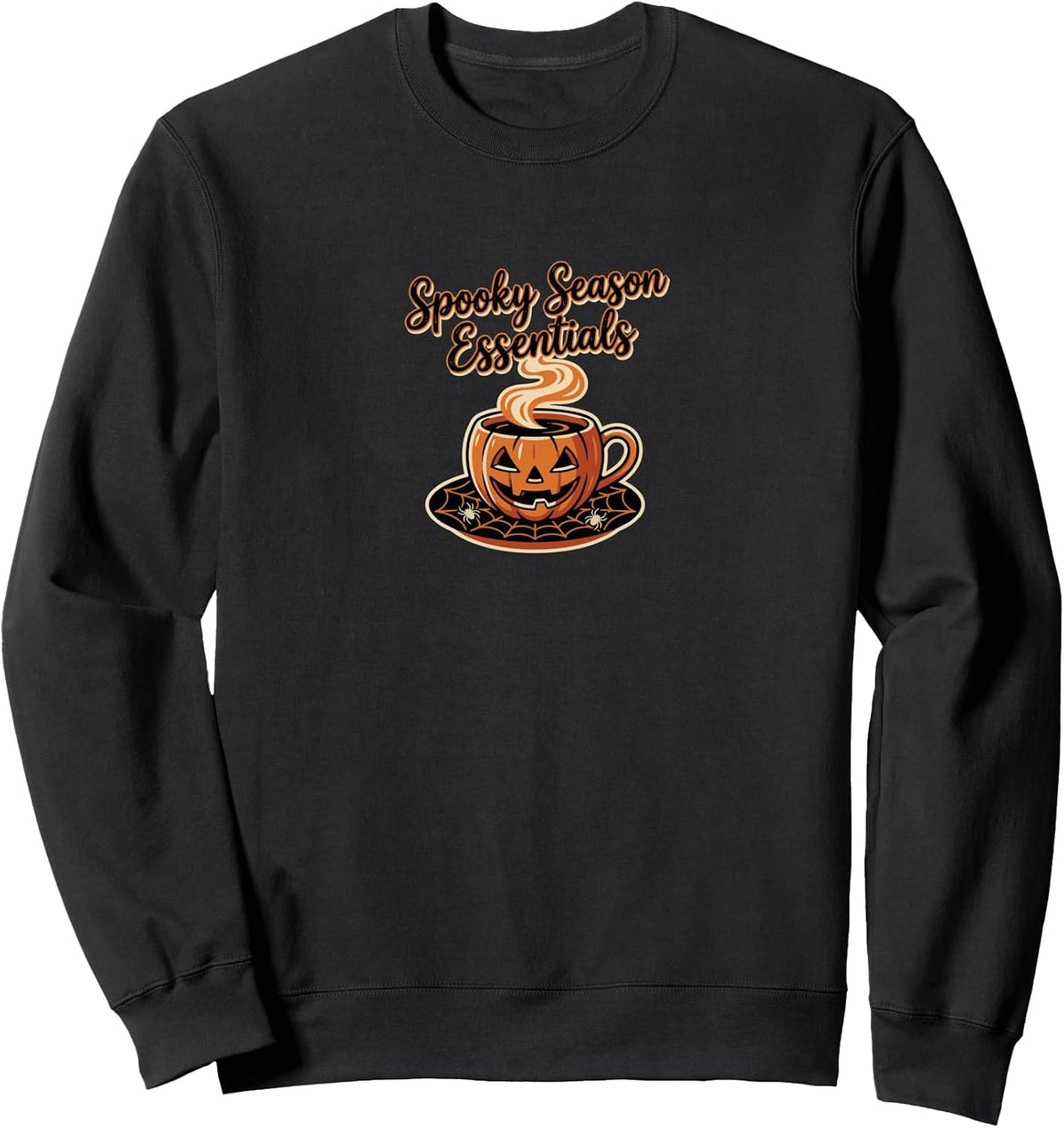 Spooky Season Coffee Jack o Lantern Fall Essentials Sweatshirt