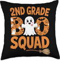 2nd Grade Boo Squad Cute Ghost Kids Halloween Shirt Throw Pillow