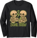 Bone Brew Skeleton Coffee Long Sleeve T-Shirt