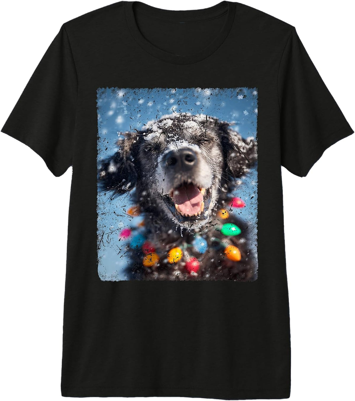 Merry Christmas Dog Xmas Premium Tri-Blend T-Shirt